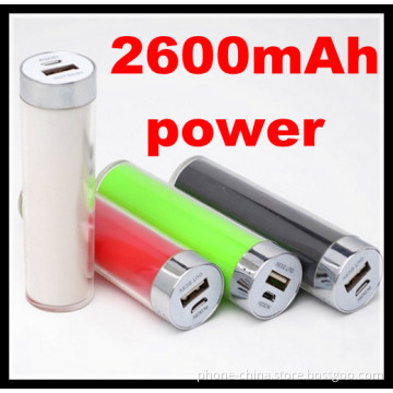 Portable 2600mAh Power Bank for Smartphone Laptop Lipstick Design (VQ016)